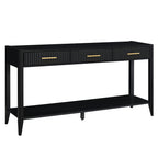U_STYLE 60" Painted Console Table with 3 Drawers