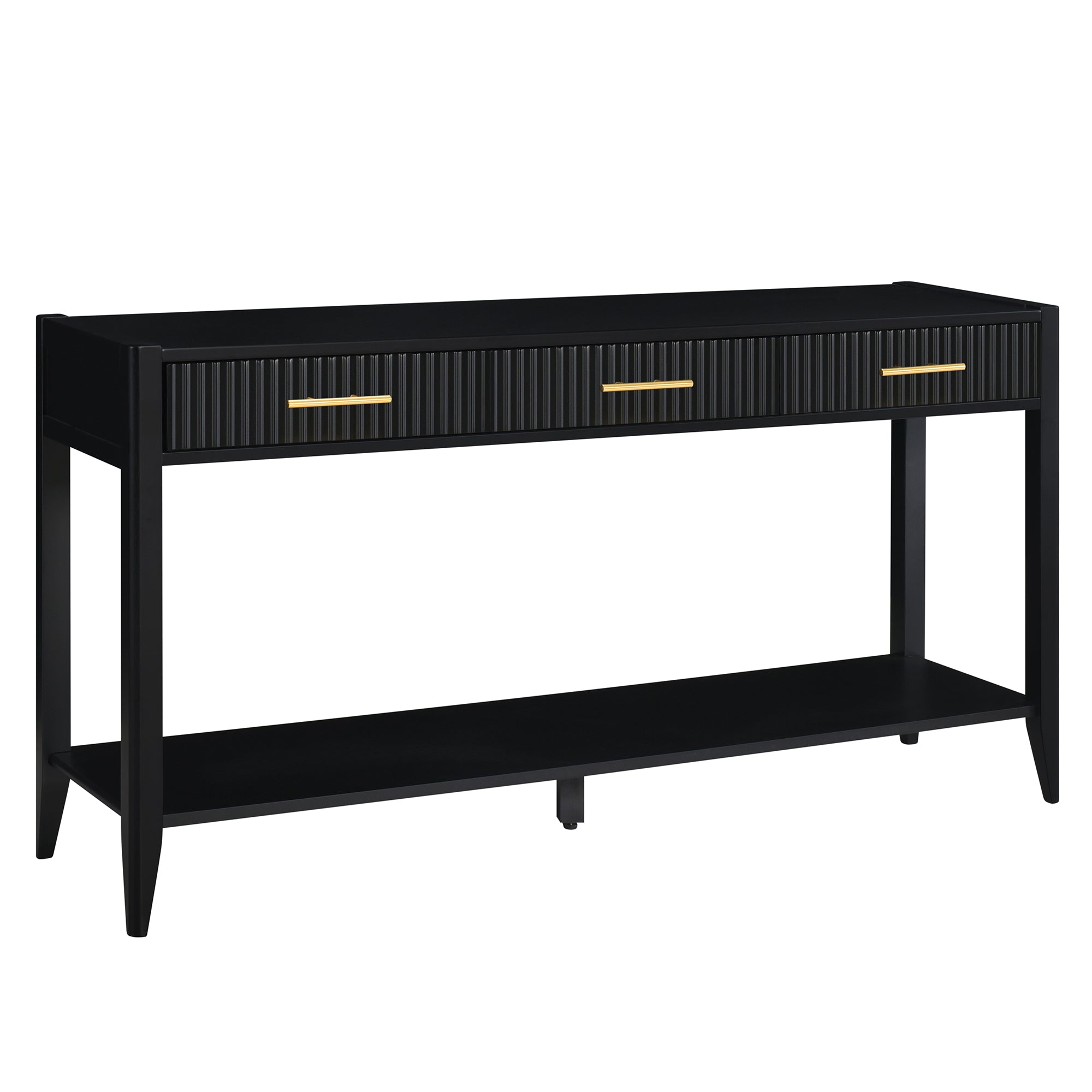 U_STYLE 60" Painted Console Table with 3 Drawers