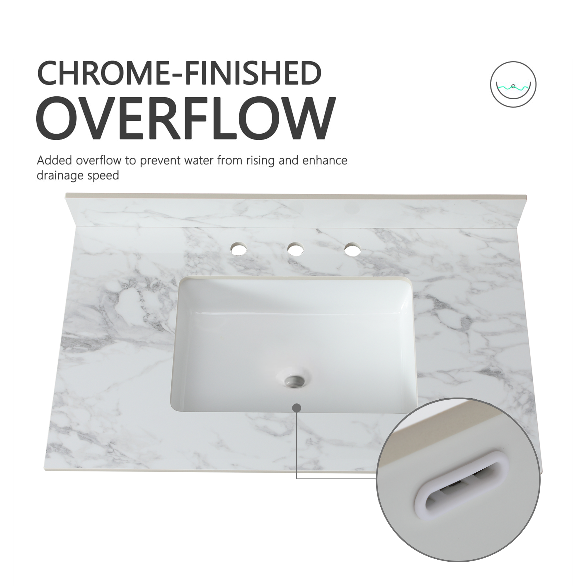 37"x22" Bathroom Vanity Top