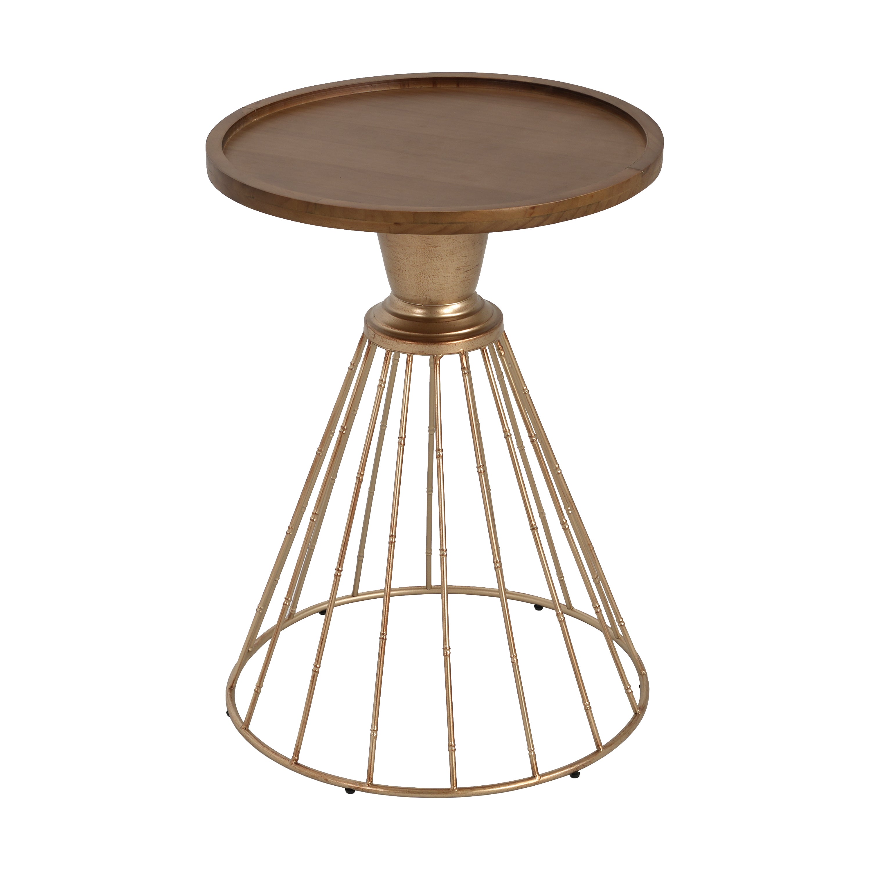 Hollow Edge Retro Art Pine Side Table, Antique