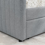 Queen Size Daybed with Two Drawers Trundle Upholstered Sofa Bed