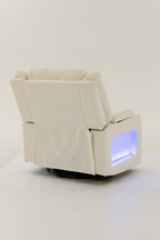 Extra Wide Power Recliner Chair 270° Swivel with Heat Massage