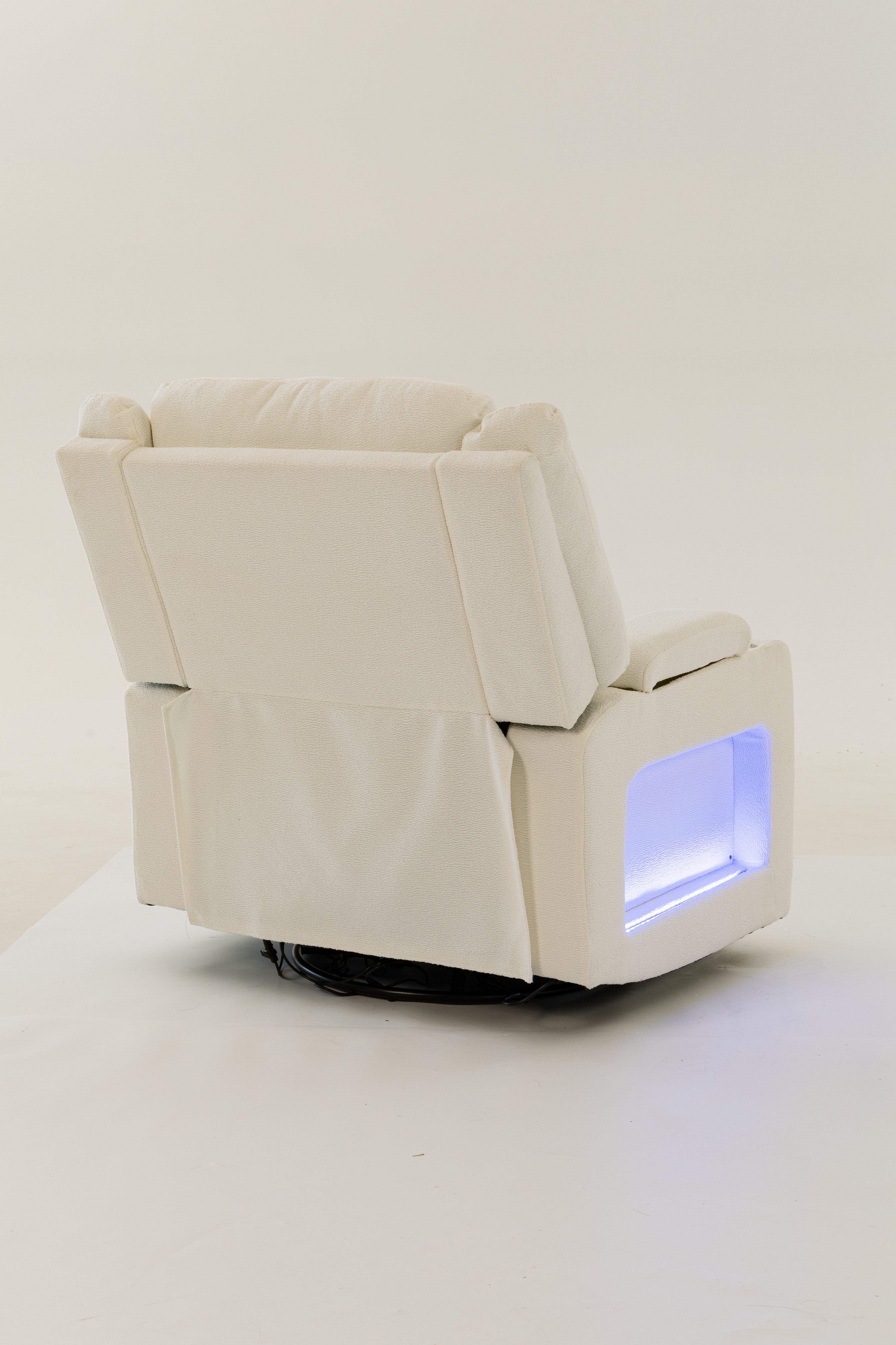 Extra Wide Power Recliner Chair 270° Swivel with Heat Massage