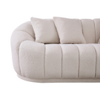Maximilian Modern Japandi Style Tight Back Boucle Couch
