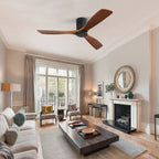 52 Inch Low Profile Ceiling Fan DC 3 Wood Fan Blade