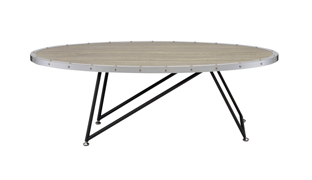 Allis Weathered Oval Coffee Table