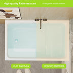 43" Acrylic Freestanding Bathtub with Seat