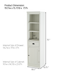 75'' Freestanding Display Bookshelf with Storage & Cabinet