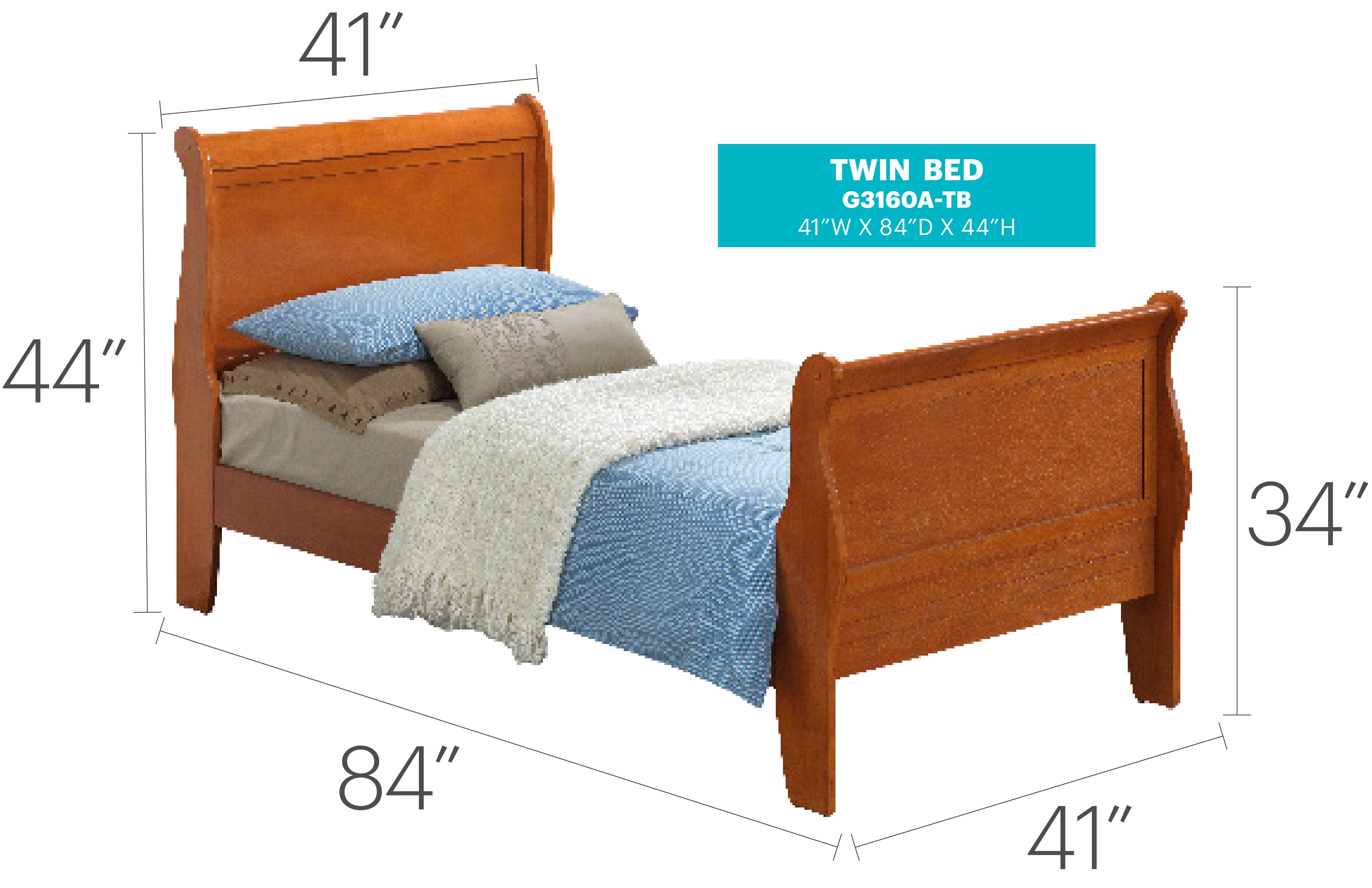 Louis Phillipe G3160A-TB Twin Bed