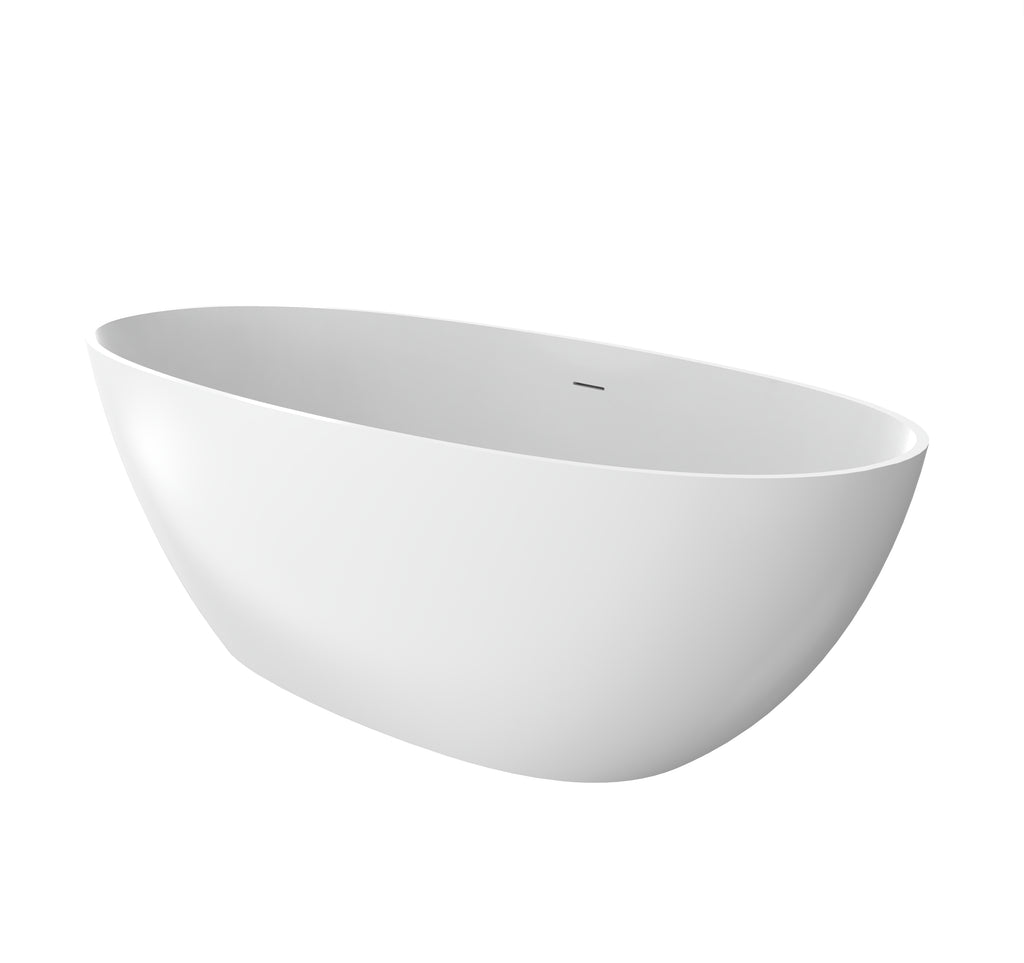 Freestanding Solid Surface Soaking Bathtub