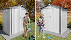 6X3.6FT Metal Storage Shed with Peaked Roof