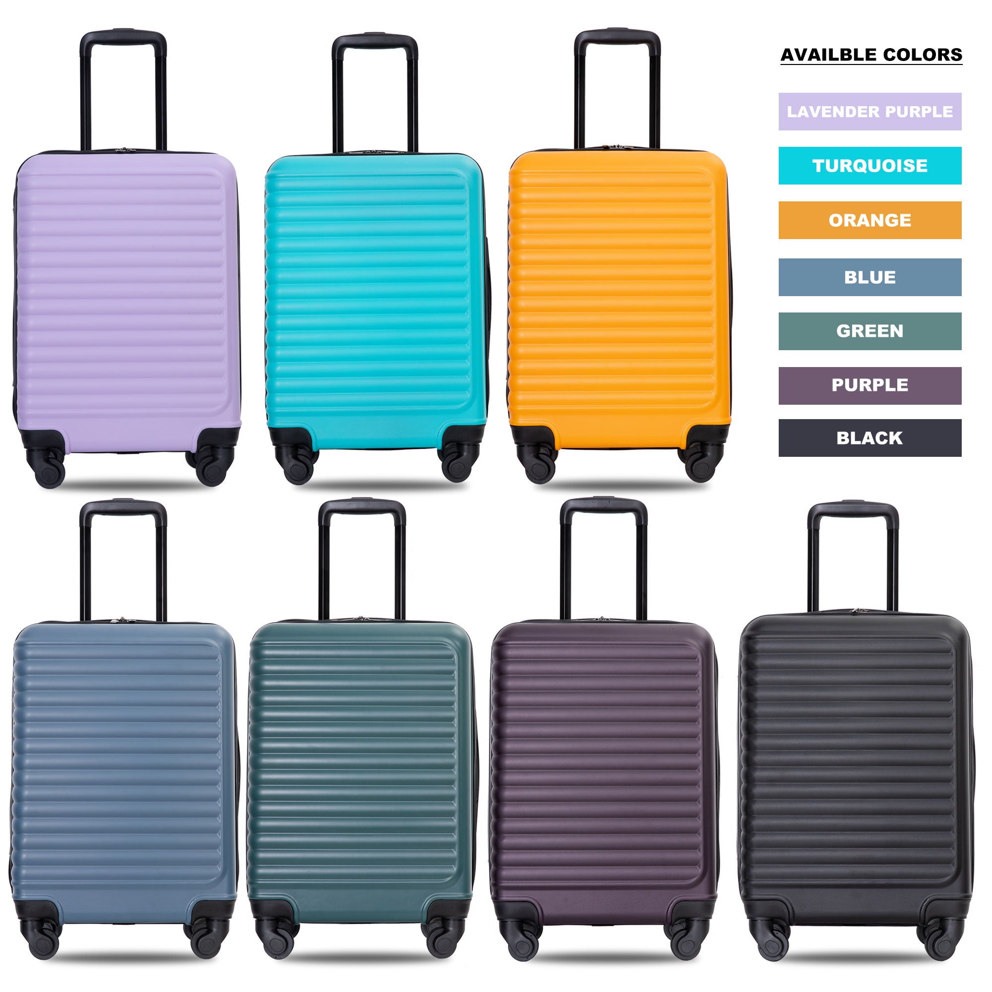 20" Carry-On Lightweight Hardside Luggage with Spinner Wheels