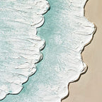 24x32 Set of 2 Framed Ocean Wave Wall Art, Aqua