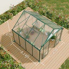 8x8 FT Double Door Polycarbonate Greenhouse