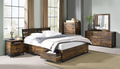 Juvanth Rustic Bed with Storage