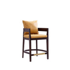 Ritz Wood Upholstered Counter Stool in Camel
