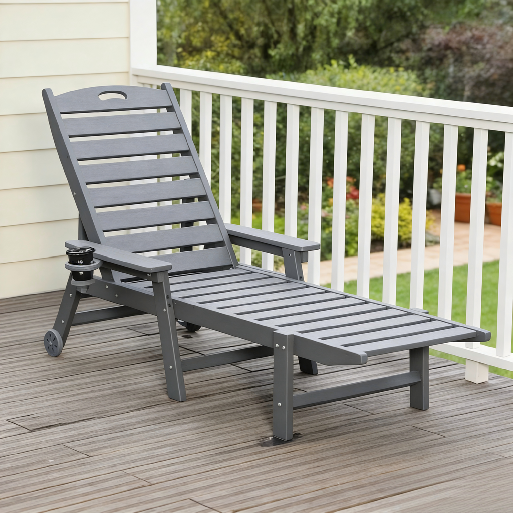 HDPE Chaise Lounge Chair Outdoor