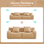 Soft Teddy Fabric Boneless Sofa