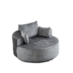 55''L Polyester Foam Single Swivel Chair