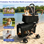 Double Pet Stroller for Dogs and Cats
