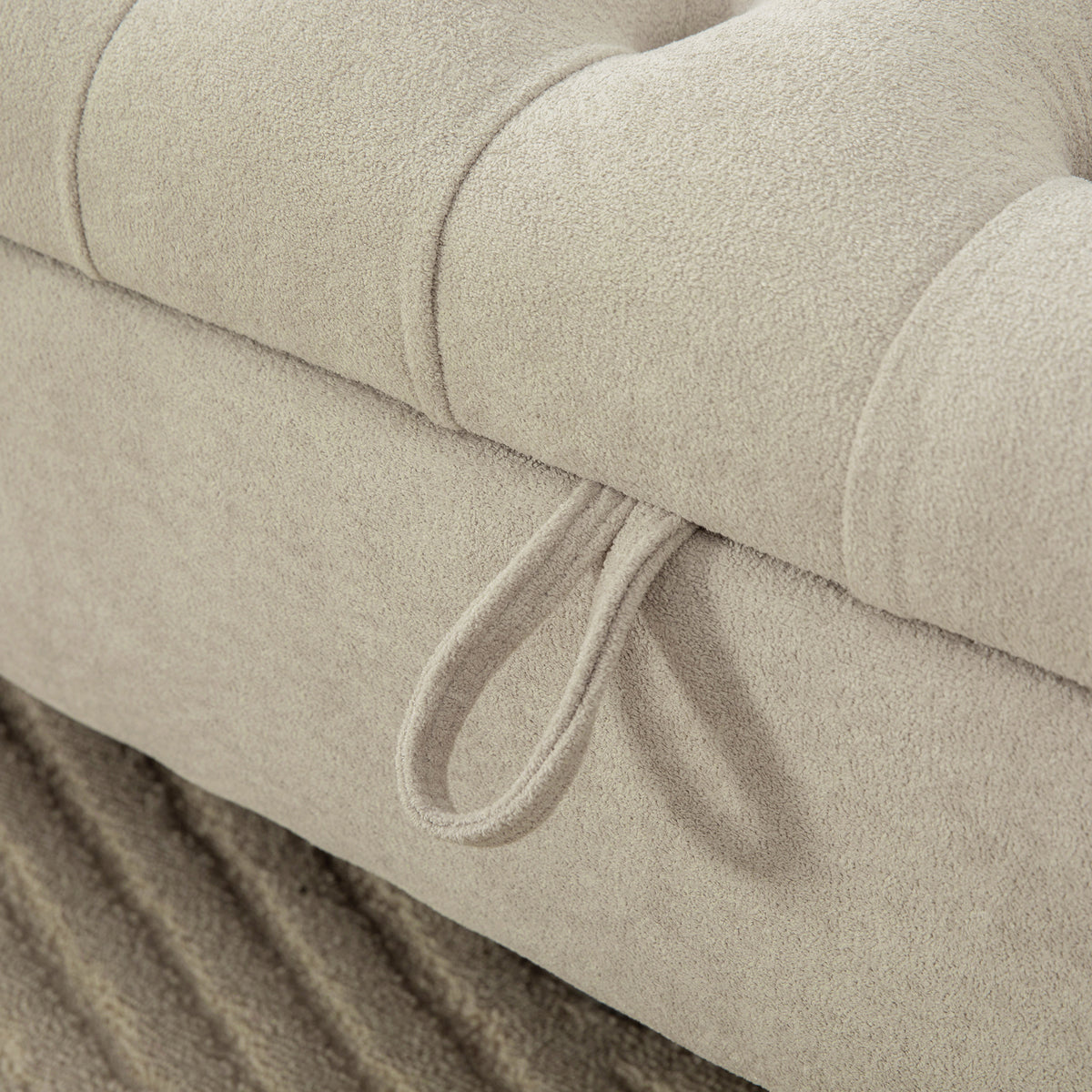 65.75" Wide Modern Upholstered Storage Bench With Double Lids