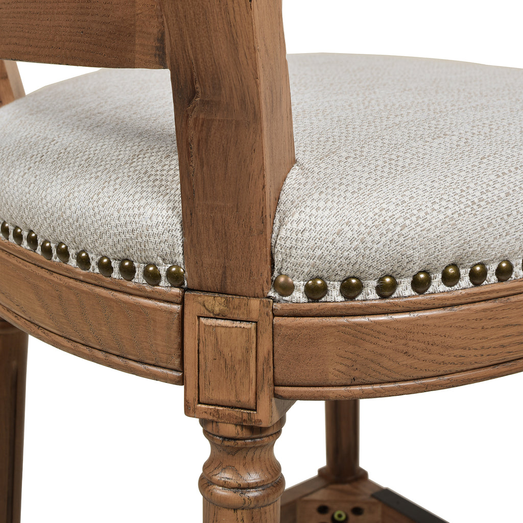 Triomphe Rattan Wicker High Back Armless Counter Bar Stool