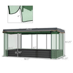 Outsunny 7.3 x 3.4 ft Galvanized Raised Garden Bed