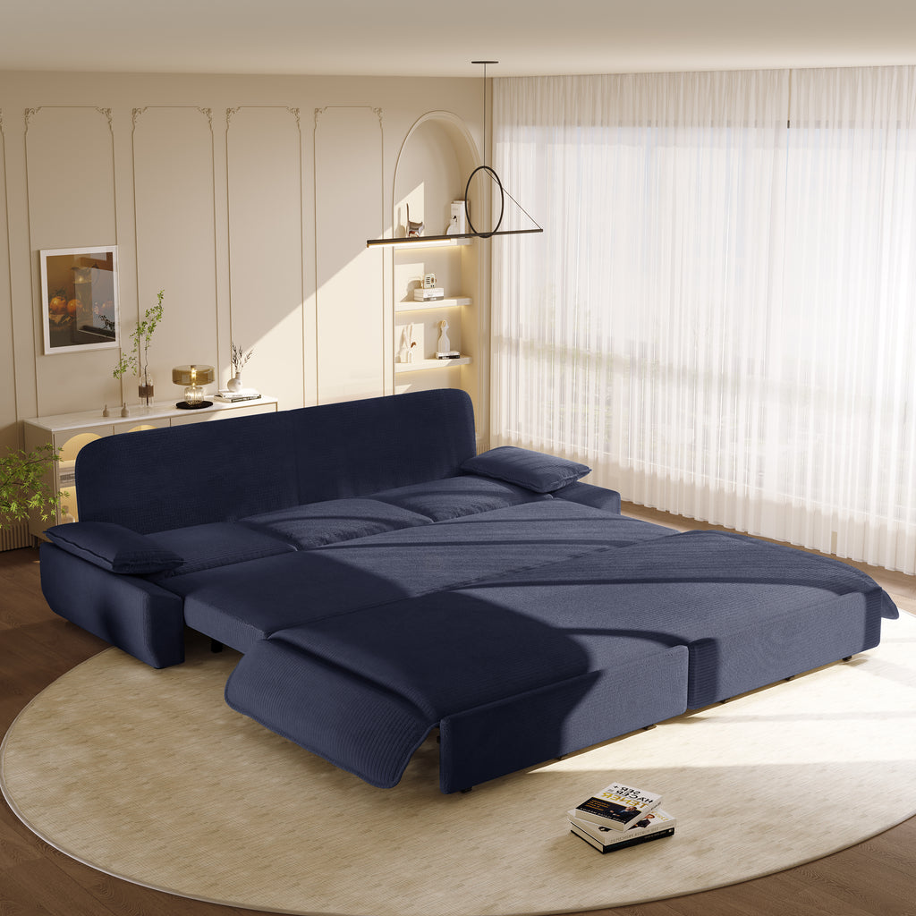 94.5" King Size 3-in-1 Convertible Sleeper Sofa Bed