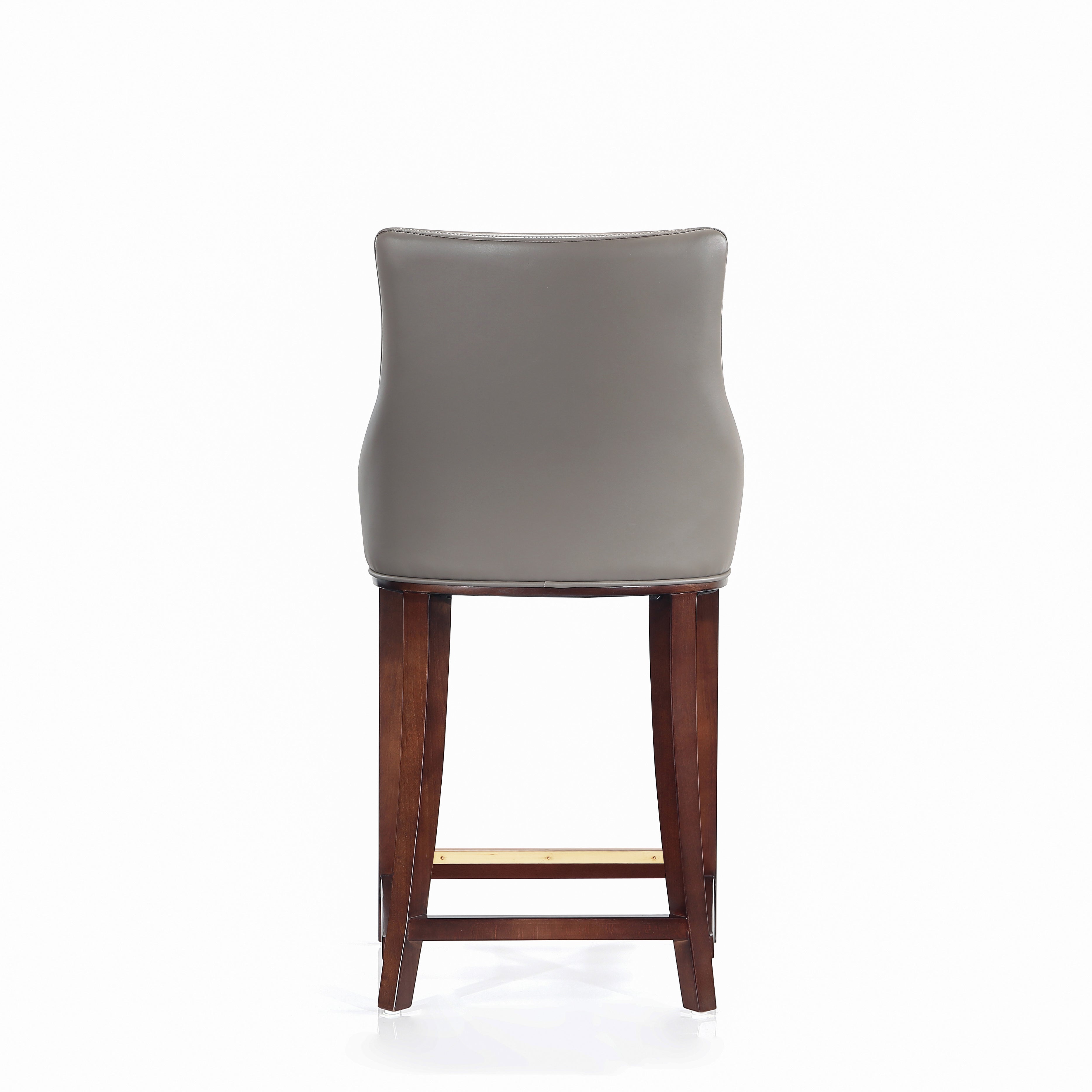Shubert Wood Upholstered Counter Stool in Dark