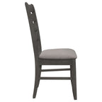 Grey and Dark Dining Side Chair Set