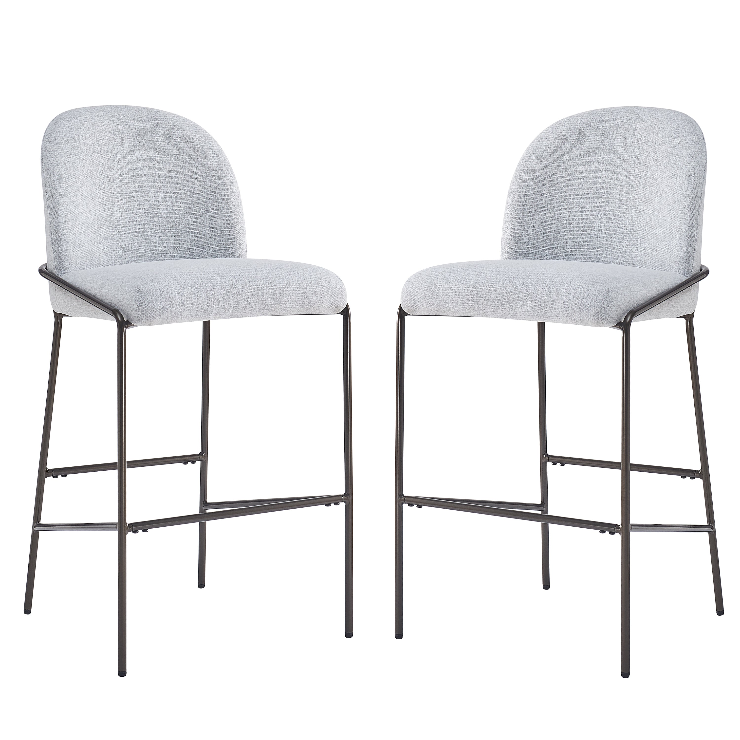 Galen Indoor Metal Upholstered Barstool