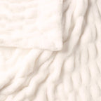 Rippled Faux Fur Throw Blanket