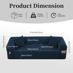 Spring Sofa with High-Quality Fabric, Pillows & Storage