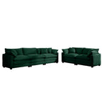 Modern Fabric Living Room Sofa Two Piece Set