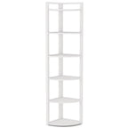 70.87" Tall 6-Tier Rustic Corner Bookshelf