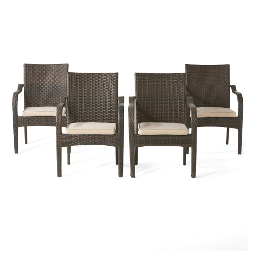 Outdoor Wicker Chairs, 4pcs