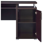 Rochelle Cappuccino 2-Drawer Office Computer Desk
