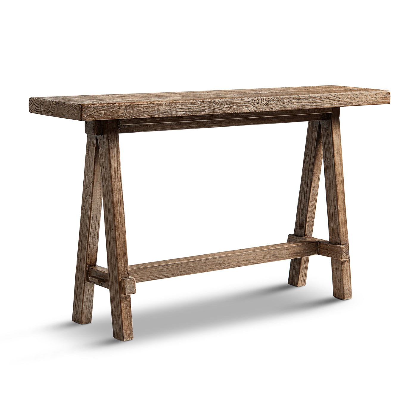 Hawthorne 60" Solid Reclaimed Elm Trestle Console Table