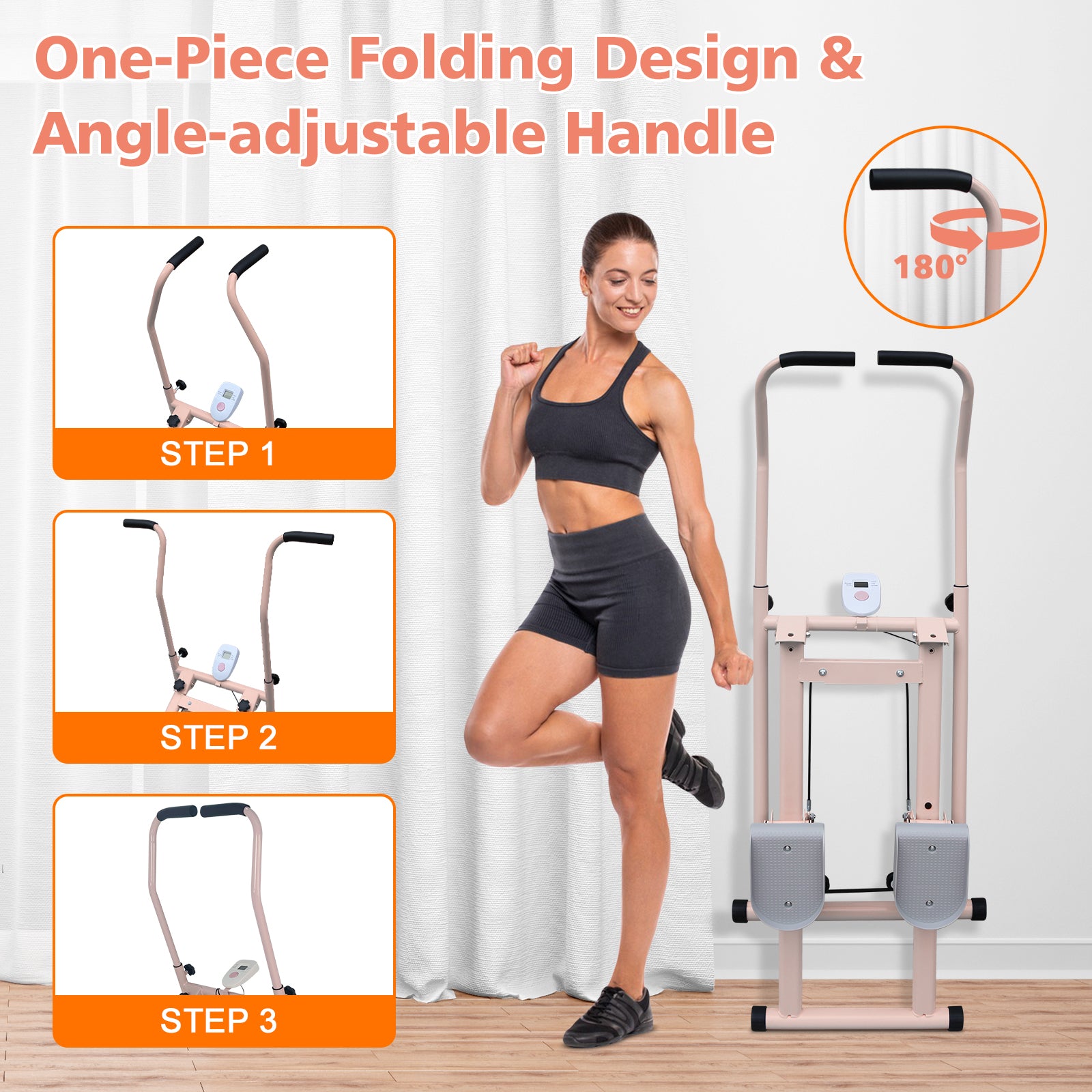 Folding Vertical Cardio Exercise Climber Stepper Machine
