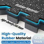0.79 Inch Thick Gym Floor Mats, 12 Tiles