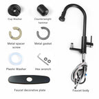 3-in-1 Kitchen Faucet with Press-Type Glass Rinser