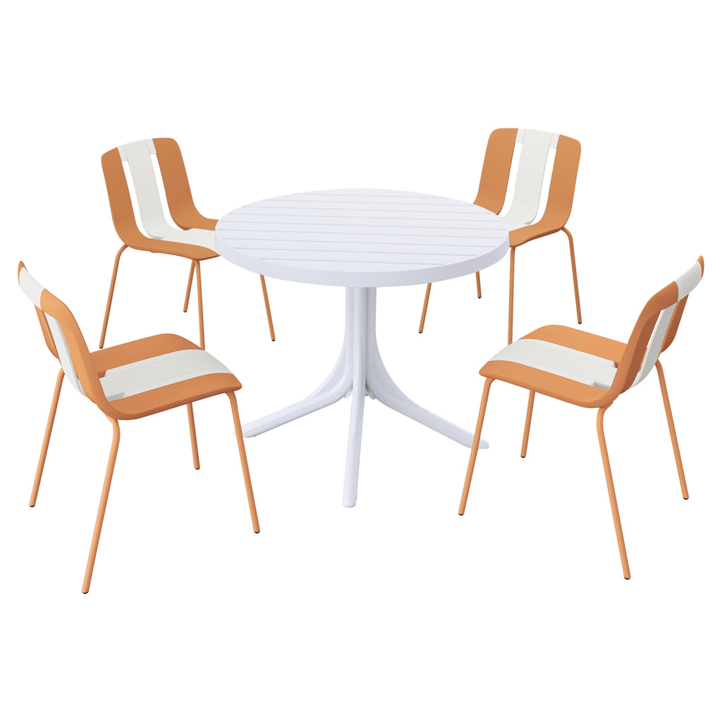 Summer 4-Pack Modern Striped Color Block Chairs