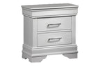 White Faux Leather Tufted HB 3pc Bedroom Set