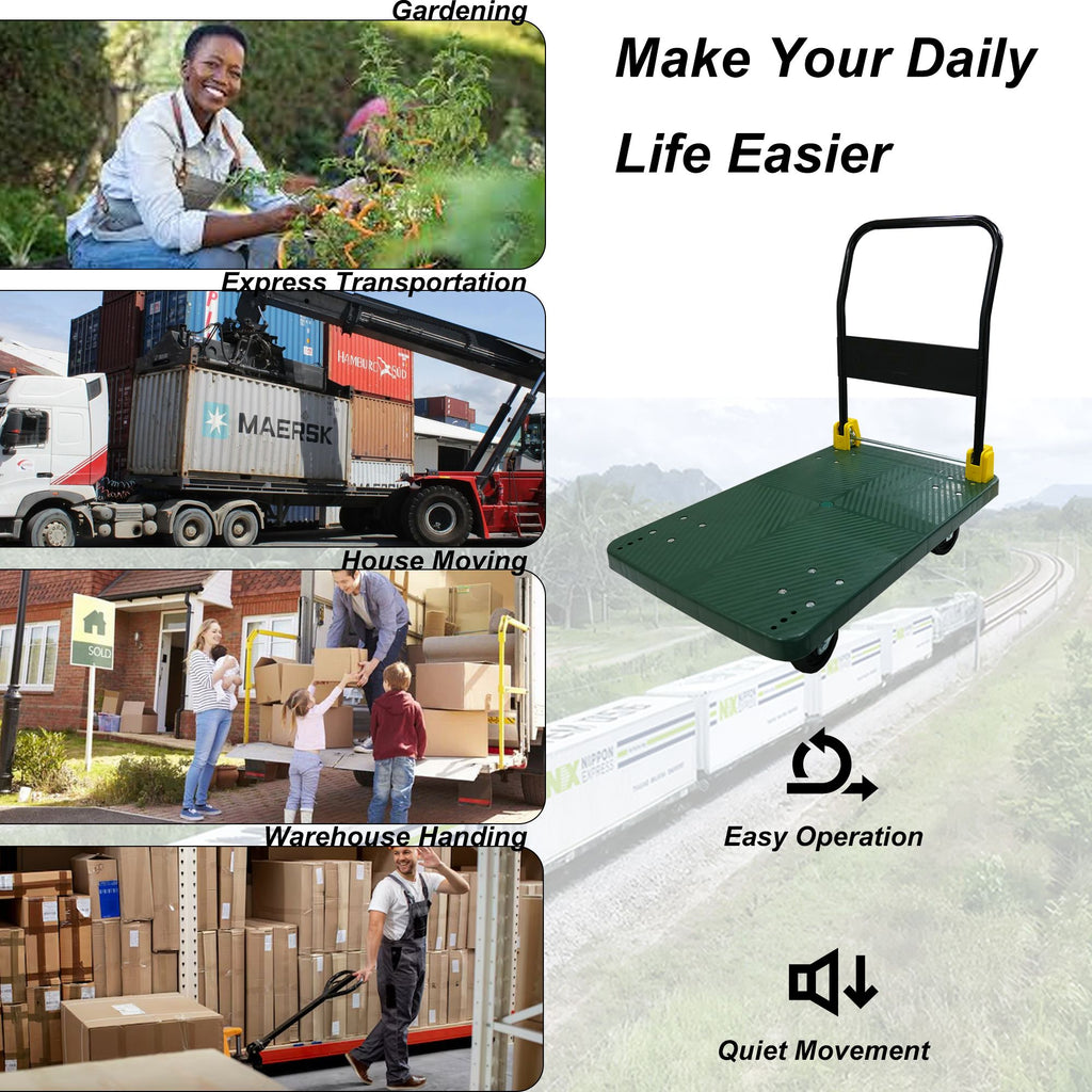 Foldable Platform Push Hand Truck Cart