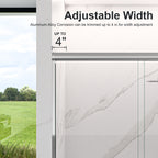 44"-48"W x 72"H Semi-Frameless Double Sliding Shower Door