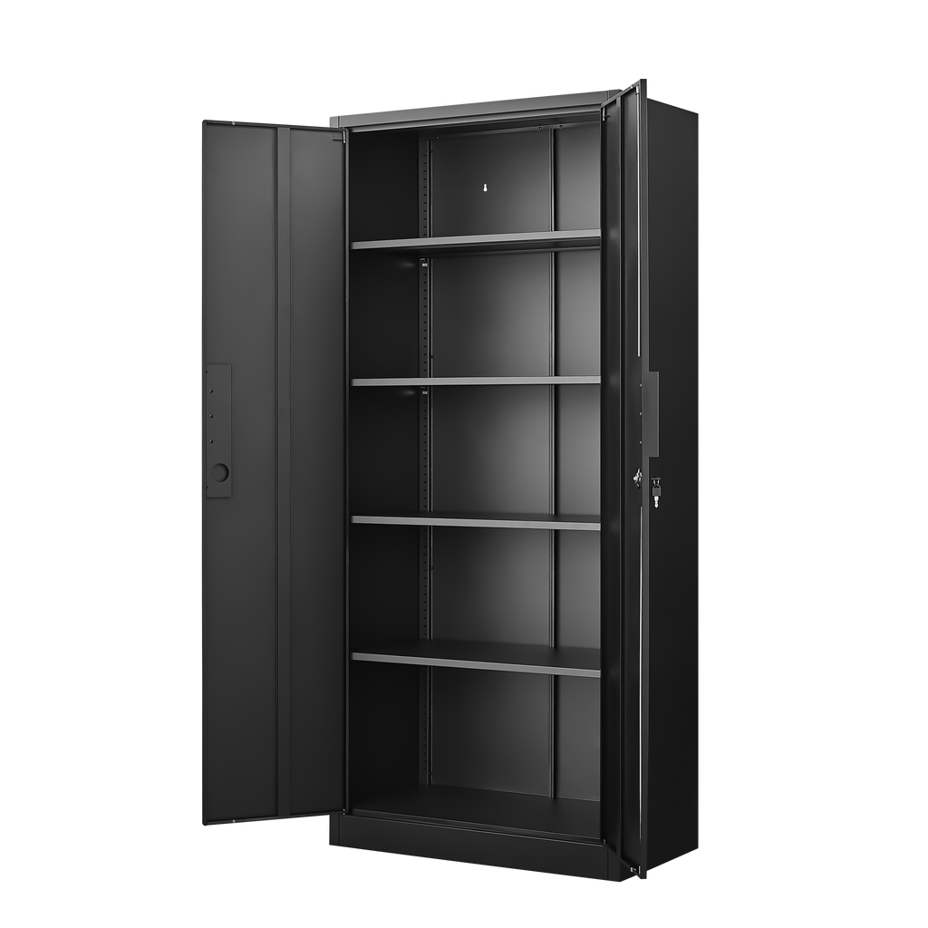 70-Inch 2-Door File Cabinet with Lock, 4 Adjustable Shelves