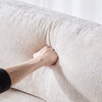 Emir 72" Square Arm 3-Seater Boucle Sofa
