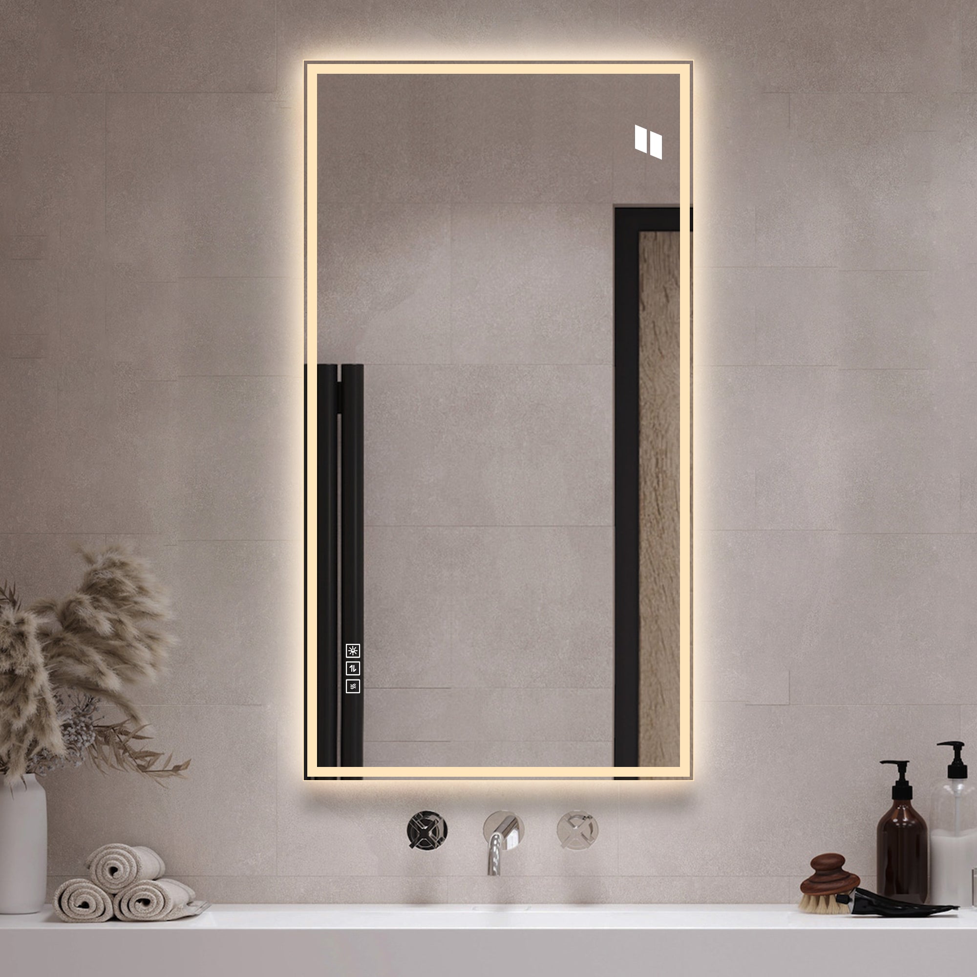 48 In. x 24 In. LED Bathroom Vanity Wall Mirror