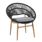 Cyril Outdoor Wicker Papasan Style Dining Chair