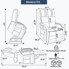 Power Dark Recliner Chair